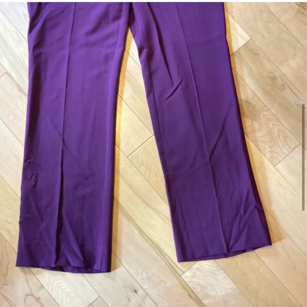 Rebecca Taylor Straight Suit Pants plum/purple size six - Picture 3 of 10
